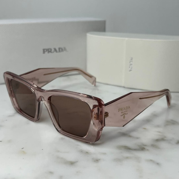 NEW Prada PR08YS Symbole Sunglasses in Peach Pink - Picture 2 of 11